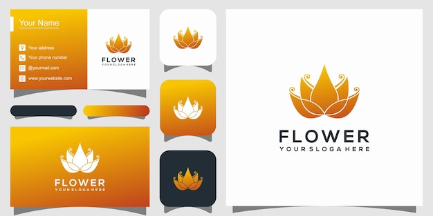 Modèle De Logo élégant Fleur De Lotus