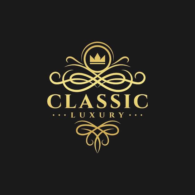 Modèle de logo élégant Gold Classic Luxury