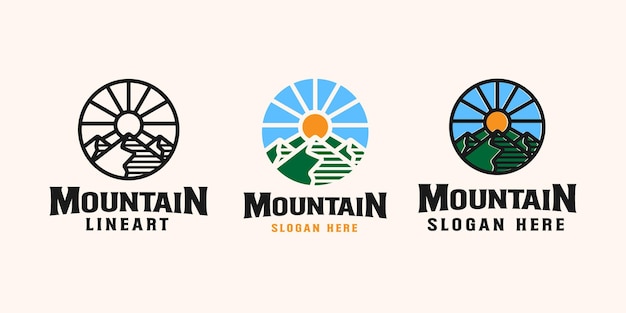 Modèle De Logo Emblème Aventure En Montagne