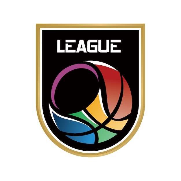 Modèle De Logo D'emblème De La Ligue De Ballon De Basket