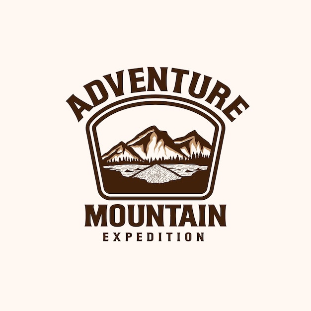 Modèle De Logo Emblème De Montagne