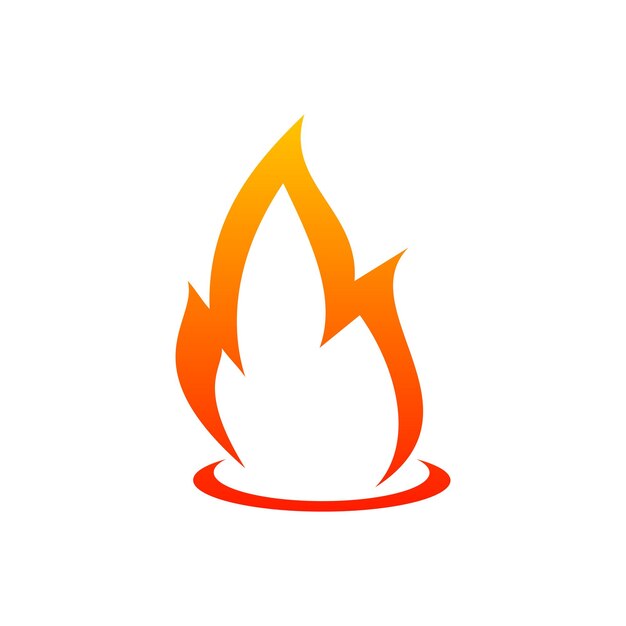 Vecteur modèle de logo de l'entreprise de flamme gradient de logo de feu