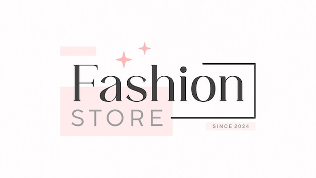 Modèle de logo d'entreprise, magasin de vêtements, design de marque de mode