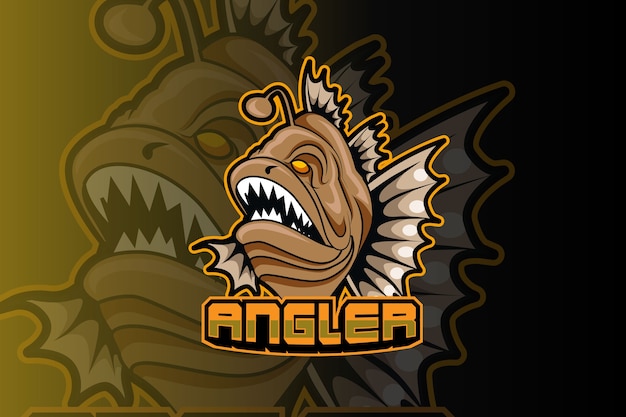 Modèle De Logo De L'équipe E-sports Predator Fish