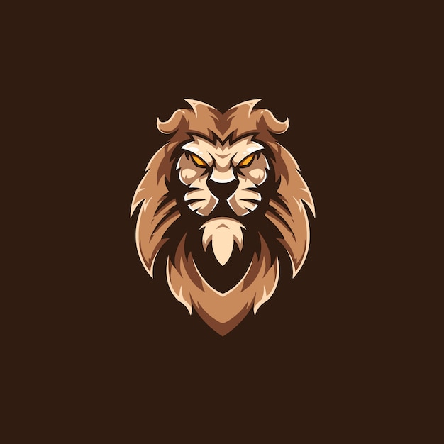 Vecteur modèle de logo d'équipe lion e-sports