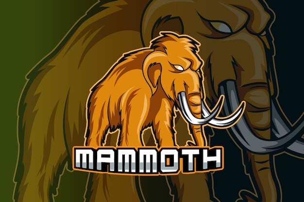 Modèle de logo d'équipe Mammoth e-sports