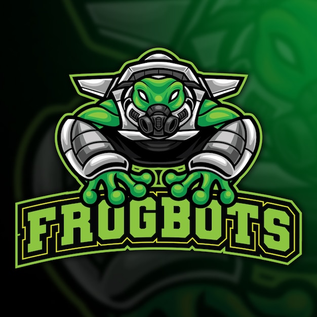 Modèle De Logo Esport Robot Frog