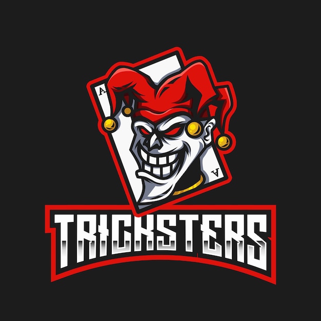 Vecteur modèle de logo esport tricksters