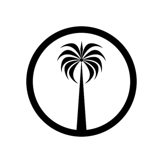 Modèle de logo d'été palmier