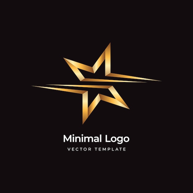 Modèle De Logo étoile D'or Illustration Vectorielle