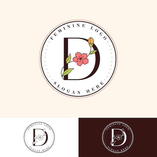 Modèle De Logo Féminin Fleur D