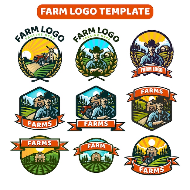 Modèle De Logo De Ferme