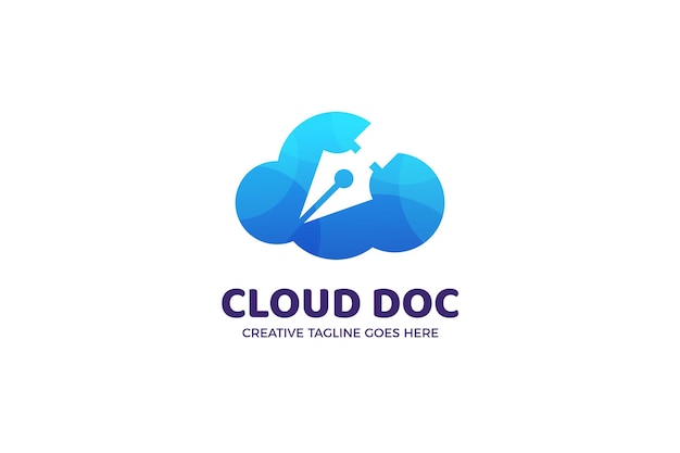 Modèle De Logo De Fichier De Document Cloud