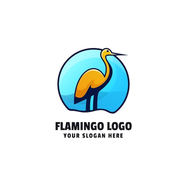 Modèle De Logo De Flamant Rose