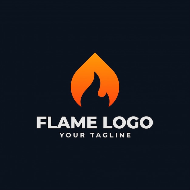 Modèle De Logo De Flamme Abstraite