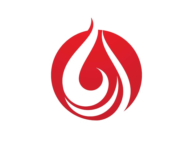 Modèle de Logo de flamme de feu