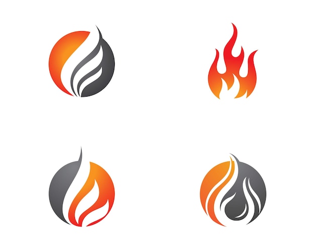 Vecteur modèle de logo de flamme de feu