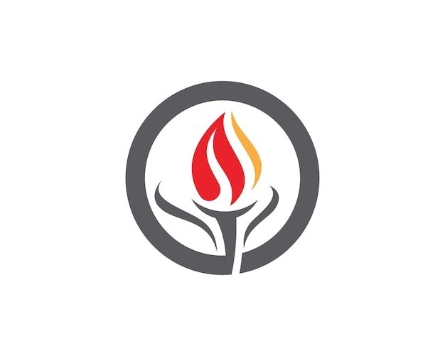 Modèle De Logo De Flamme De Feu