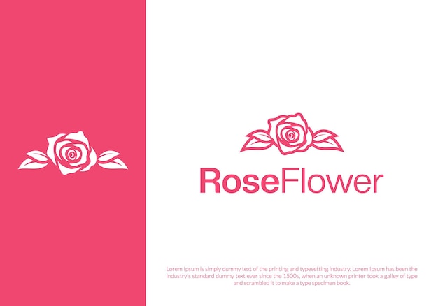 Modèle De Logo Fleur Rose