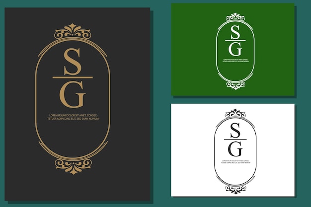 Le Modèle De Logo Fleurit Des Lignes Ornementales élégantes Calligraphiques Identité De Signe Commercial