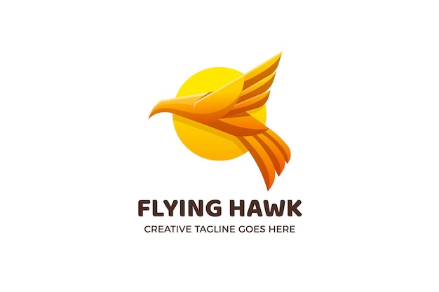 Modèle de logo Flying Hawk