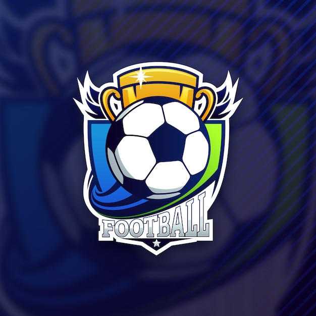 Modèle De Logo De Football Dégradé