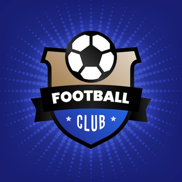 Modèle De Logo De Football Dégradé