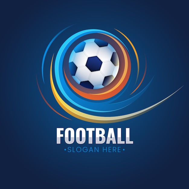 Modèle De Logo De Football Dégradé