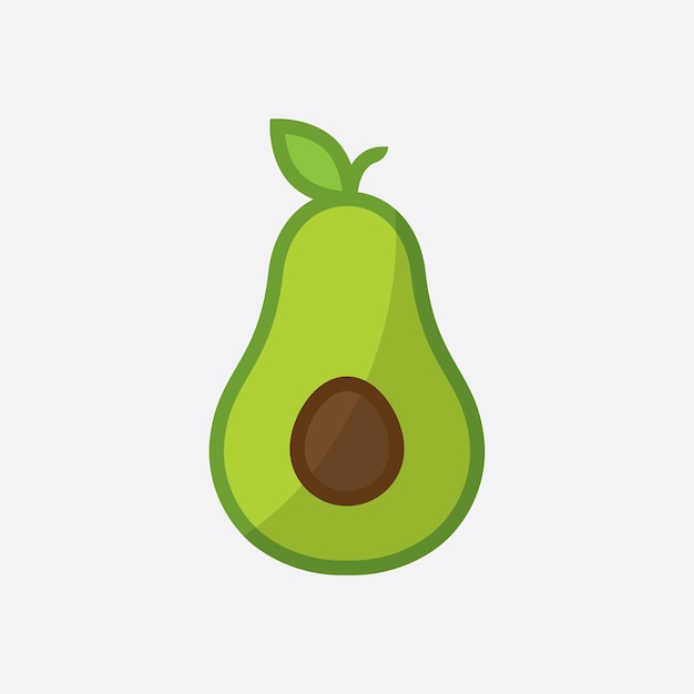 Modèle De Logo De Fruit D'avocat, Symboles D'aliments Sains