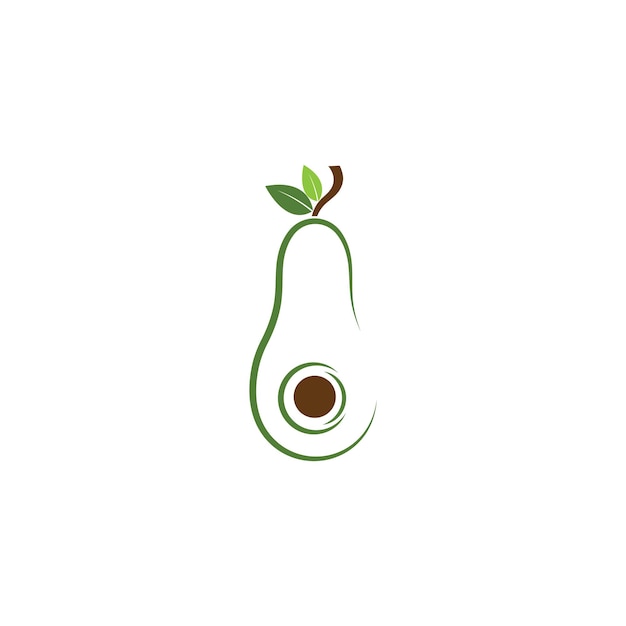 Modèle De Logo De Fruits D'avocat