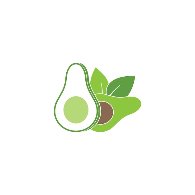 Modèle de logo de fruits d'avocat