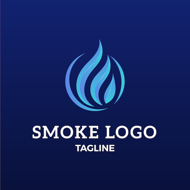 Modèle De Logo De Fumée Dégradé