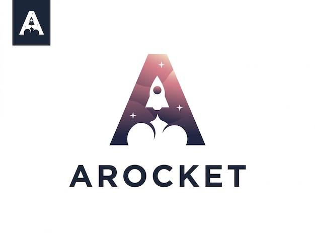 Modèle De Logo De Fusée Lettre A