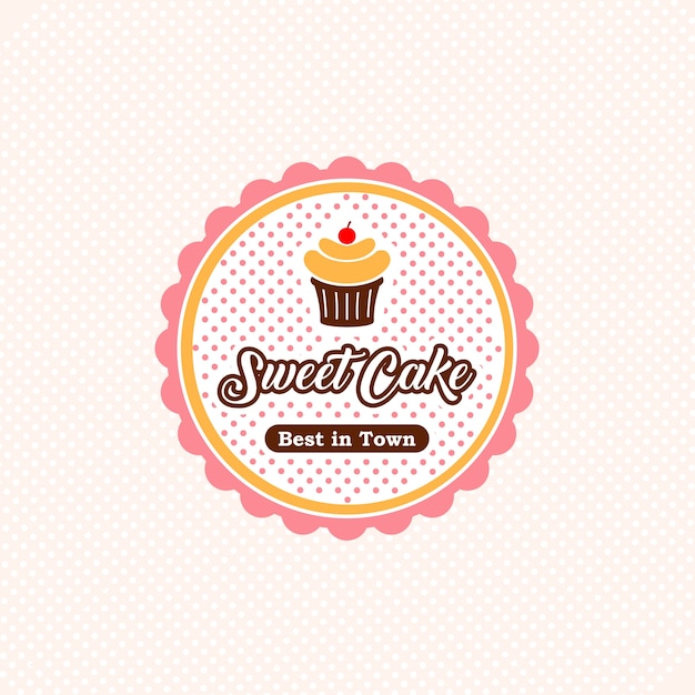 Modèle De Logo De Gâteau Sucré