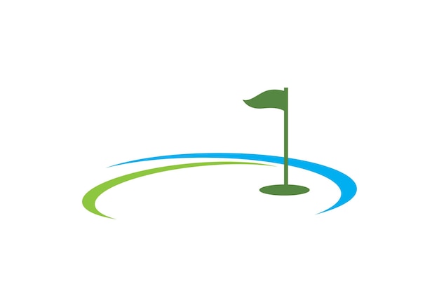 Vecteur modèle de logo de golf