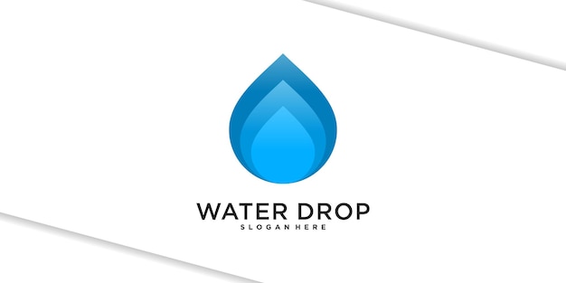 Le modèle de logo de goutte d'eau est l'icône de la gousse d'eau.