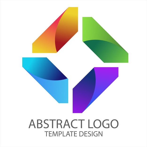 Modèle de logo en gradient avec conception vectorielle de forme abstraite