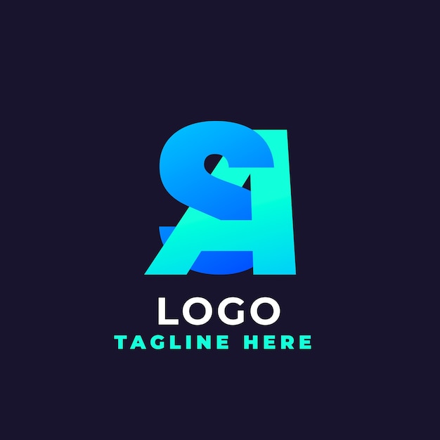 Vecteur le modèle de logo de gradient sa