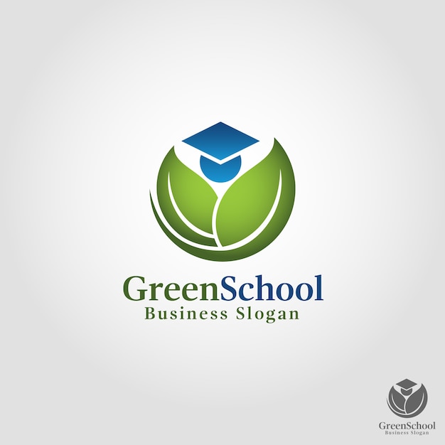 Modèle De Logo Green Shool