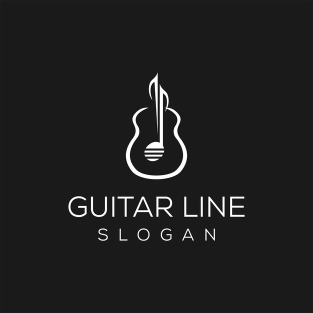 Modèle De Logo Guitare Icône Guitare électrique