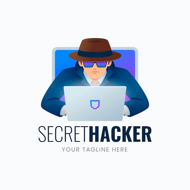 Modèle De Logo De Hacker Créatif