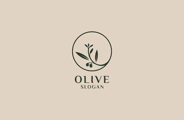 Vecteur modèle de logo d'huile d'olive premium de luxe
