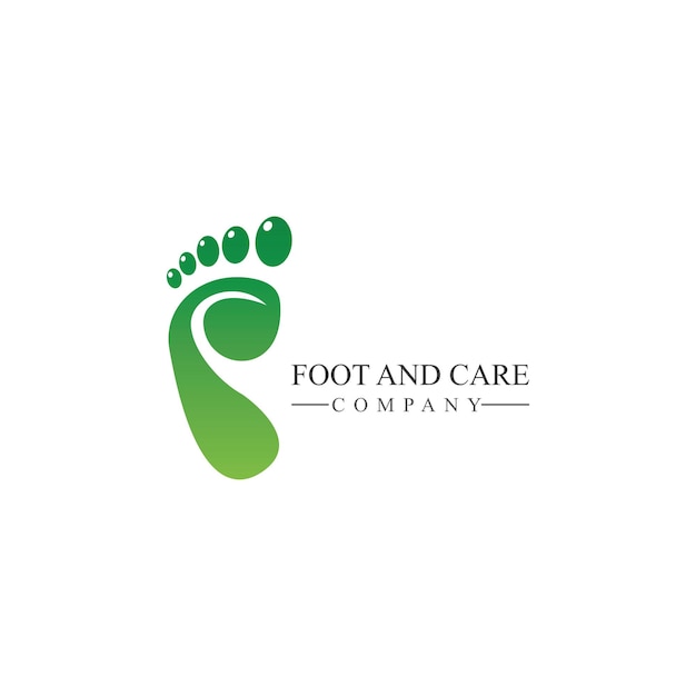 Modèle De Logo D'icône De Pied Et De Soins Soins De Santé Du Pied Et De La Cheville