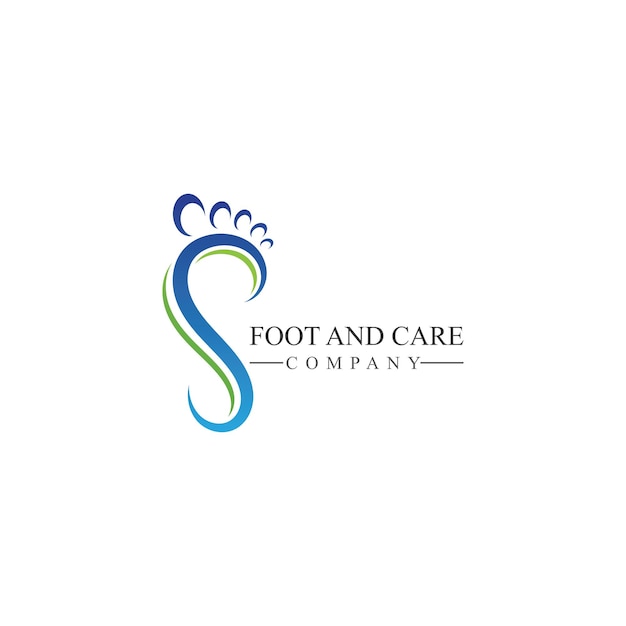 Vecteur modèle de logo d'icône de pied et de soins soins de santé du pied et de la cheville
