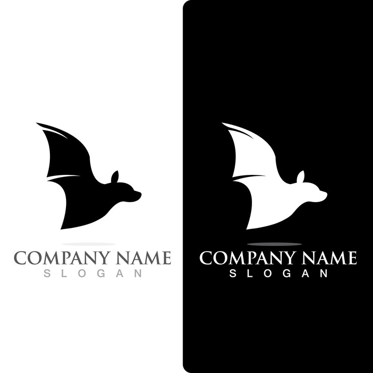 Modèle de logo icône vecteur chauve-souris