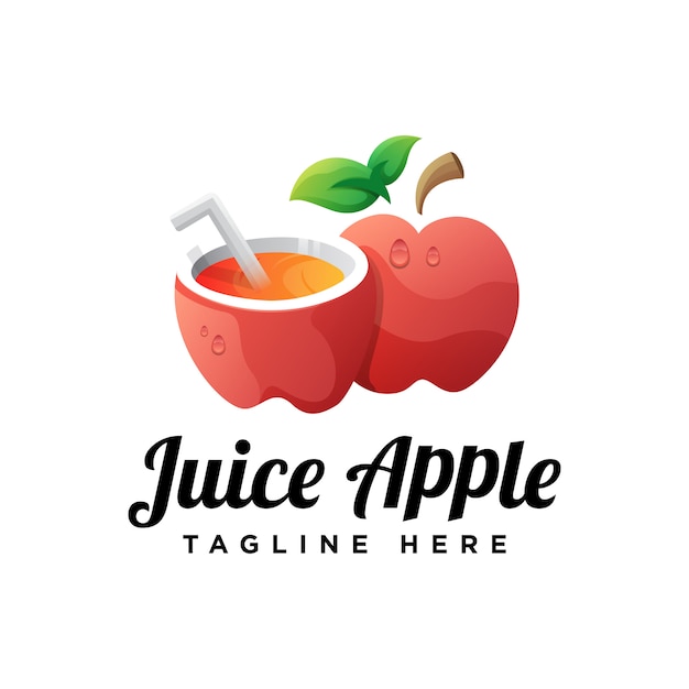 Modèle De Logo Illustration Jus De Pomme