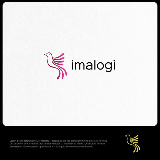 Vecteur le modèle de logo imalogi