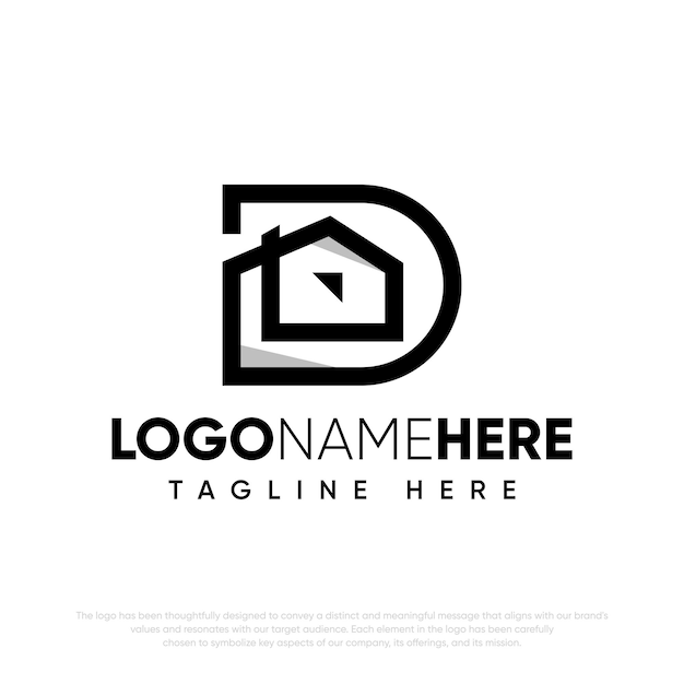Vecteur modèle de logo immobilier vectoriel gratuit sur fond transparent