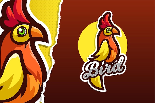 Modèle De Logo De Jeu De Sports électroniques Crested Bird