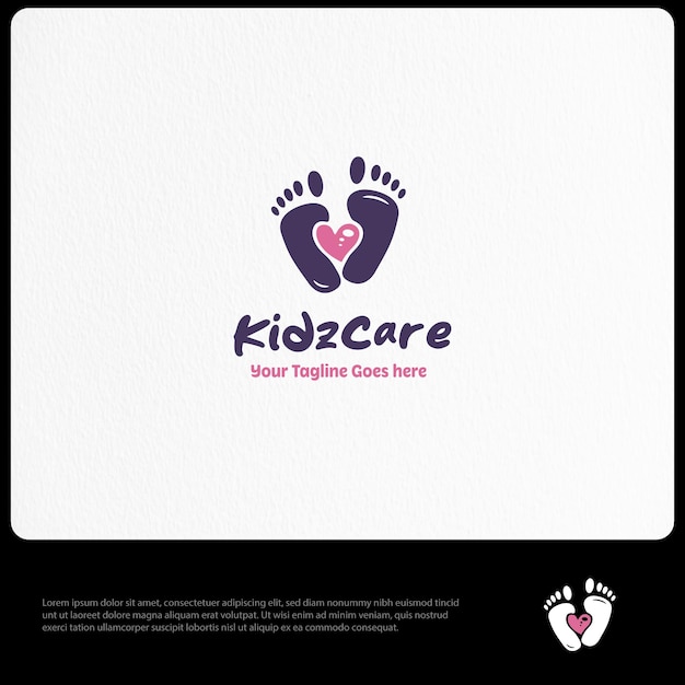 Vecteur modèle de logo de kidzcare